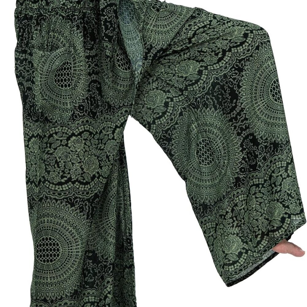 Women's Boho Palazzo Pants Yoga Wide Leg Pants - Picture 2 of 6